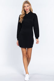 Hoodie French Terry Mini Dress / Sweater
